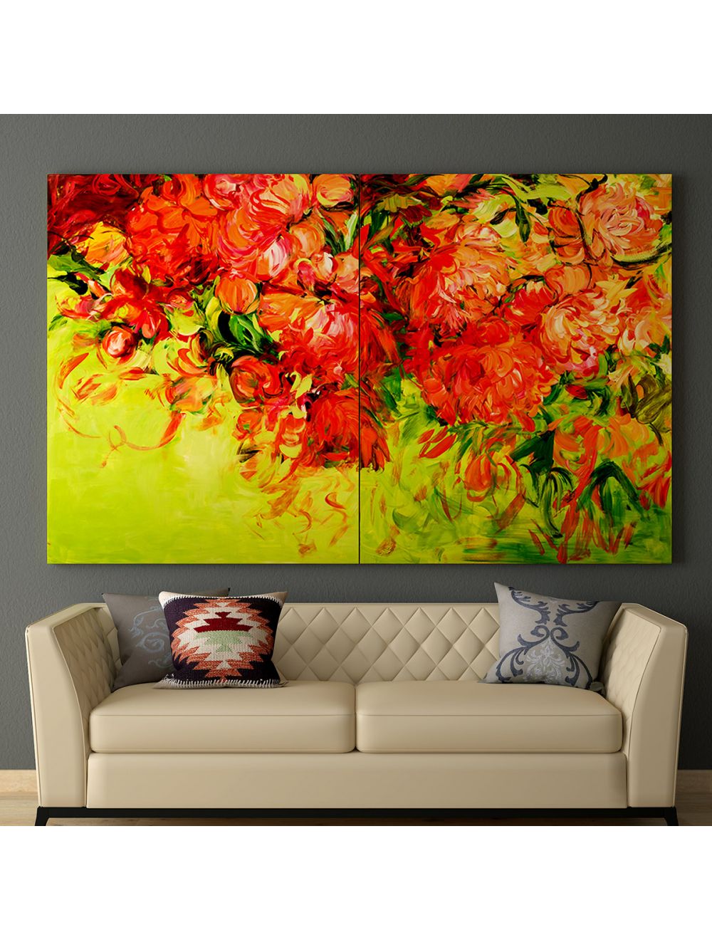 Gardenia Hand Painted Wall Panel-IAAH