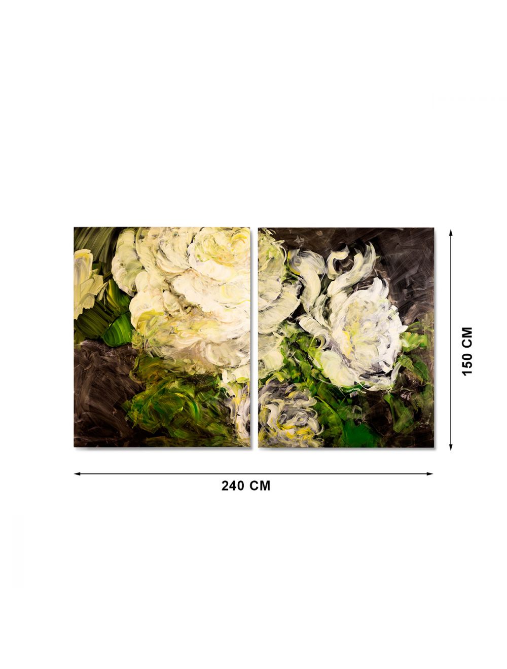 Delicate Flowers Hand Painted Wall Panel-IAAH