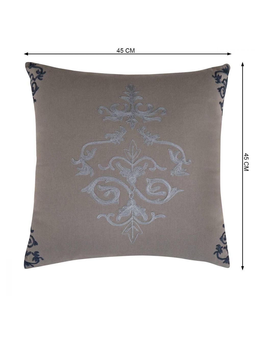 Acanthus Embroidered Cushion-IAAH