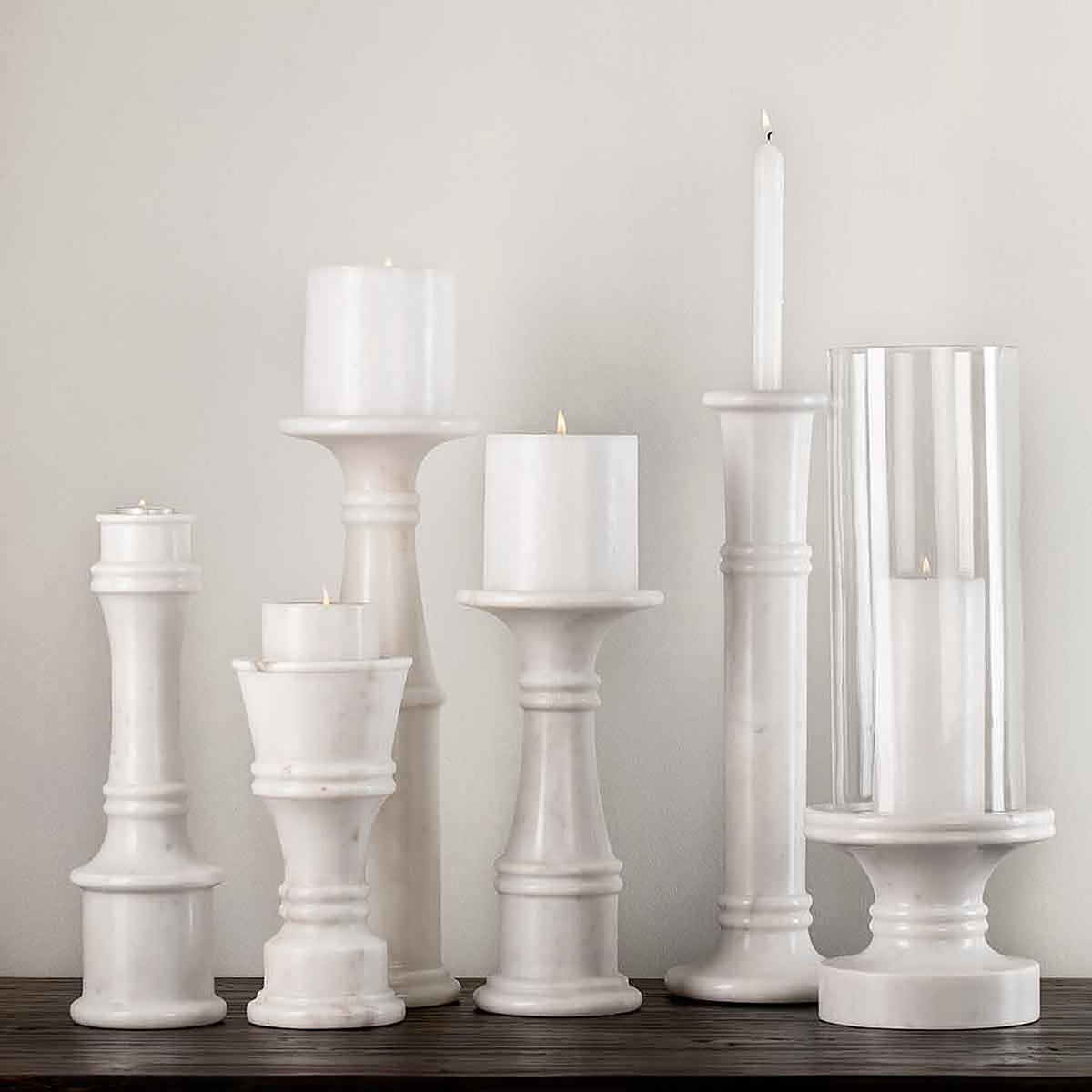 Antig Pillar Candle Holder-IAAH