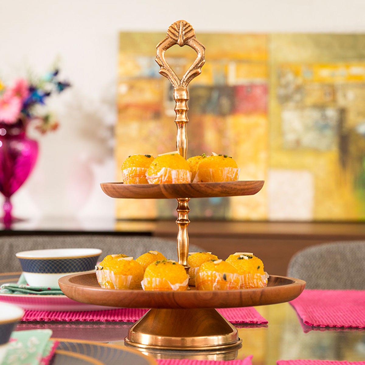 Derby Two-tier Pastry Stand