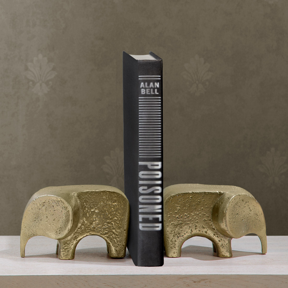 Tusker Elephant Bookend