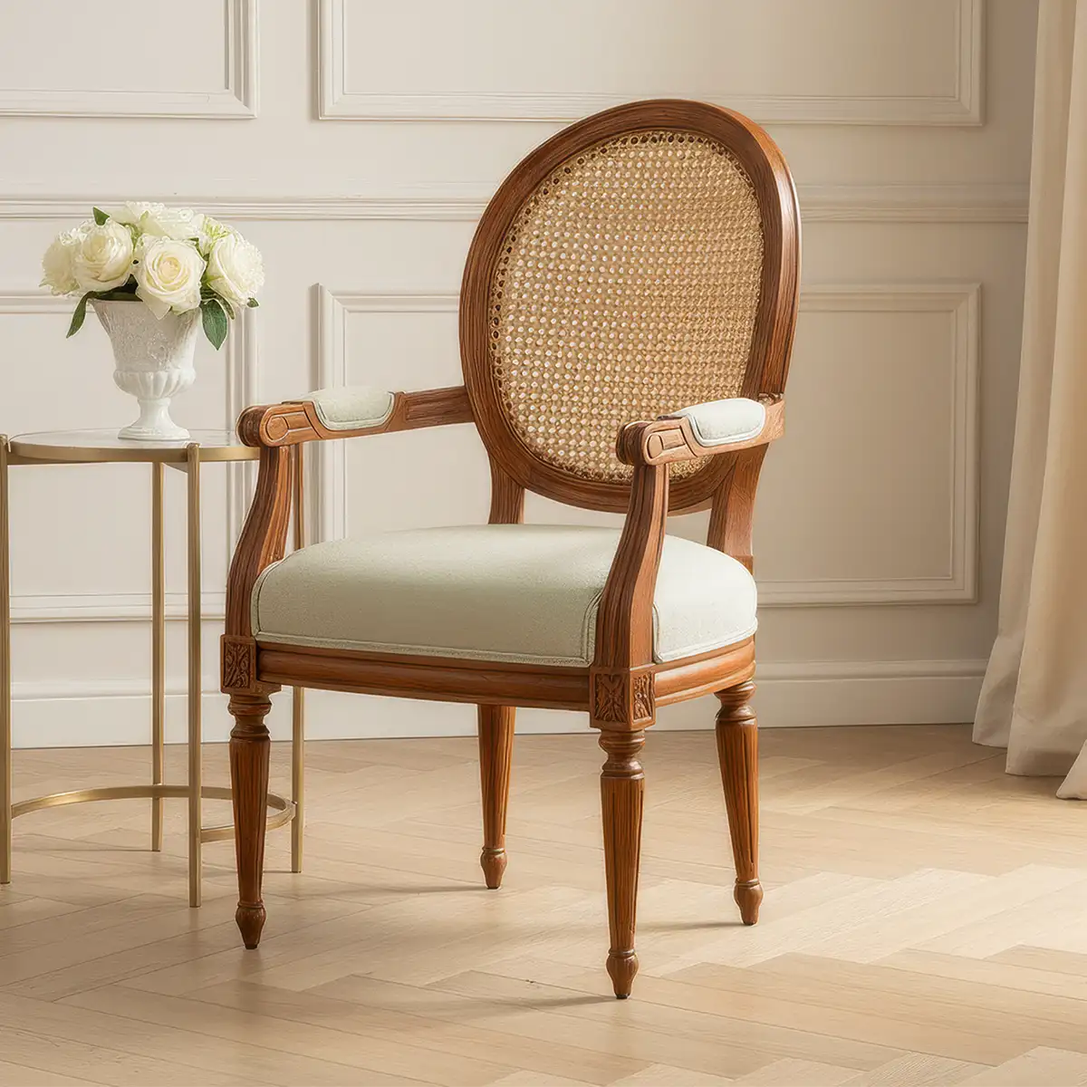 Medallion Cane Armchair