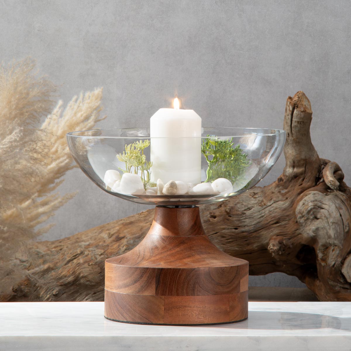 Wood & Glass Hurricane