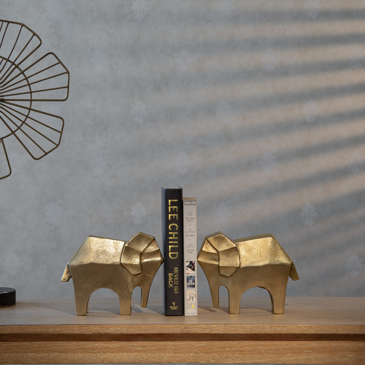 Golden Elephant Bookend