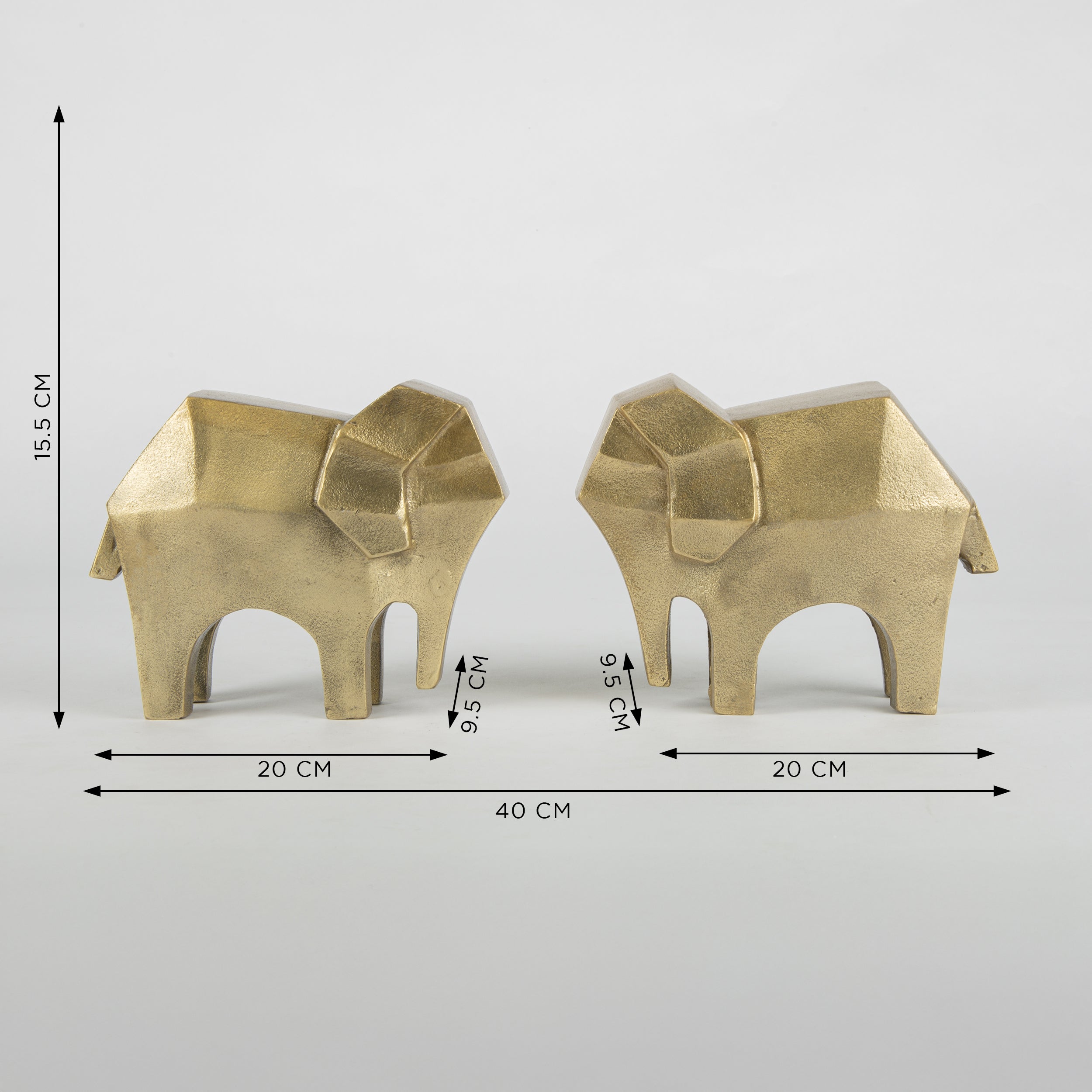Golden Elephant Bookend