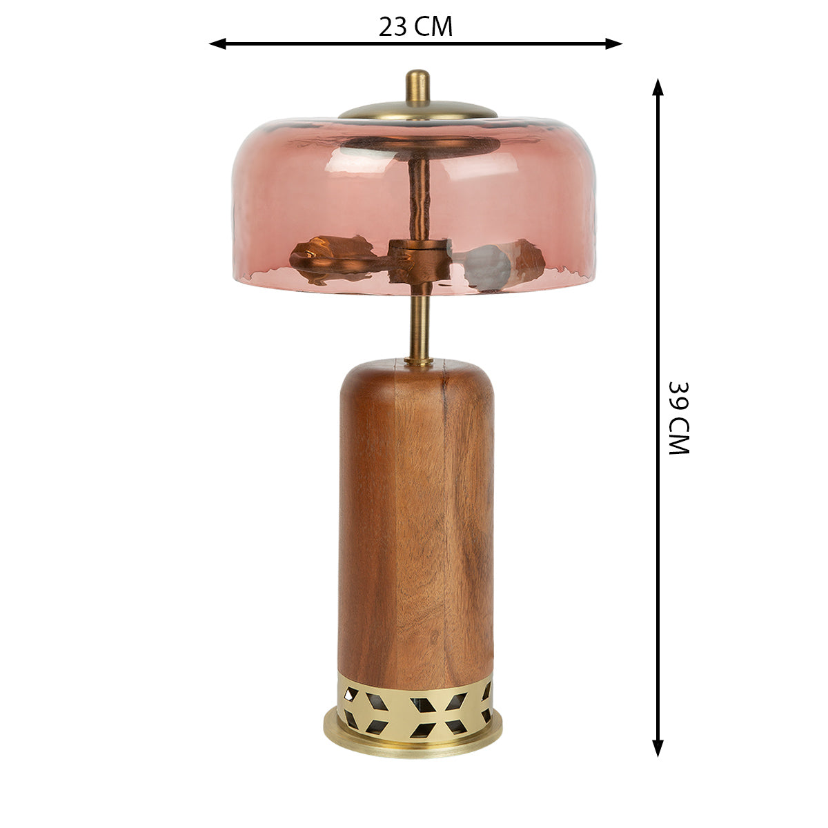 Hammered Glass Table Lamp