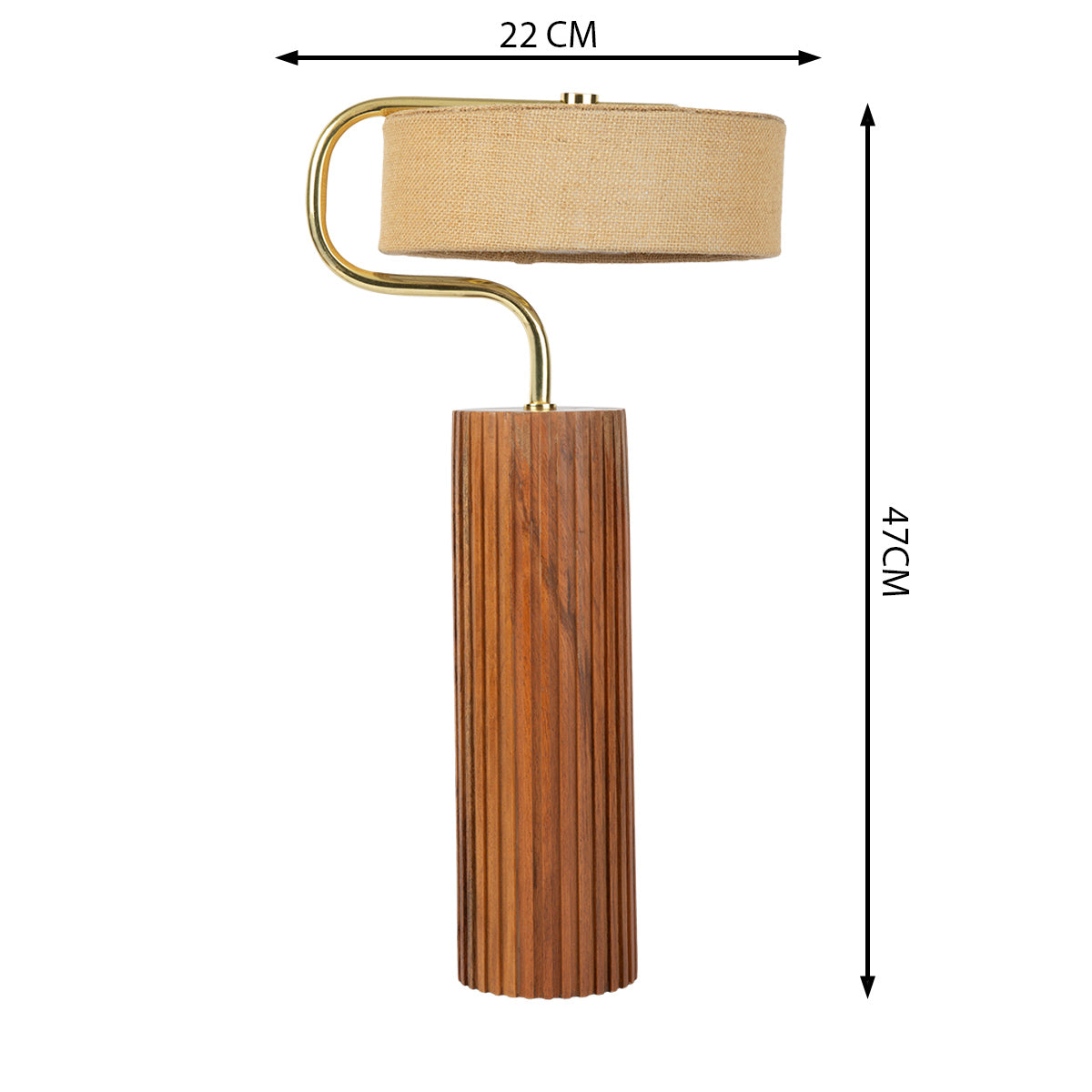 Wooden Cylinder Table Lamp