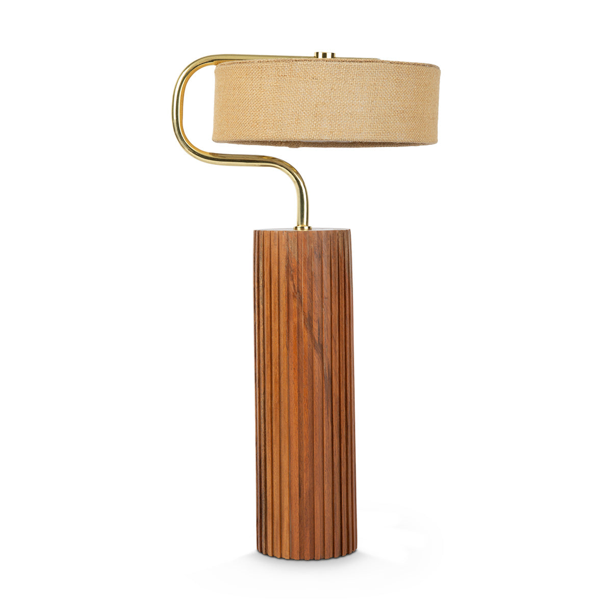 Wooden Cylinder Table Lamp