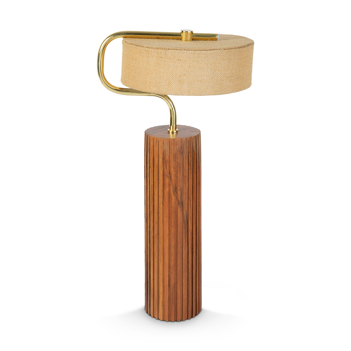 Wooden Cylinder Table Lamp