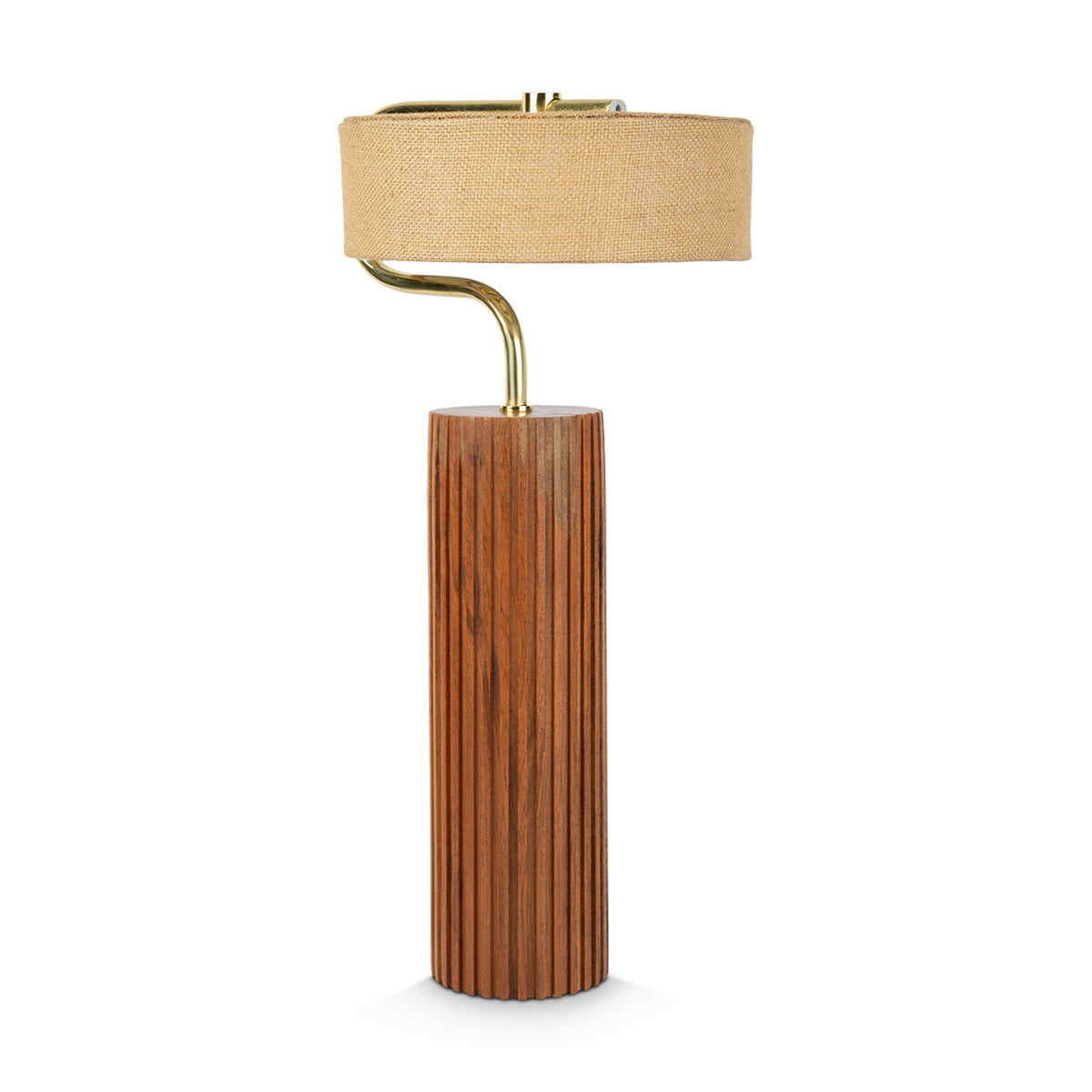 Wooden Cylinder Table Lamp