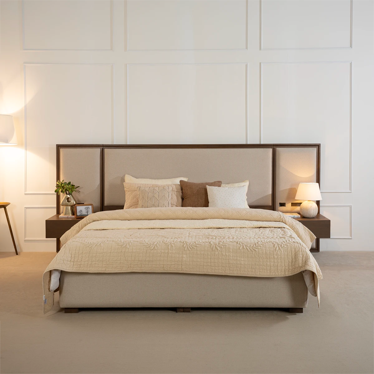 Bed With Side Table
