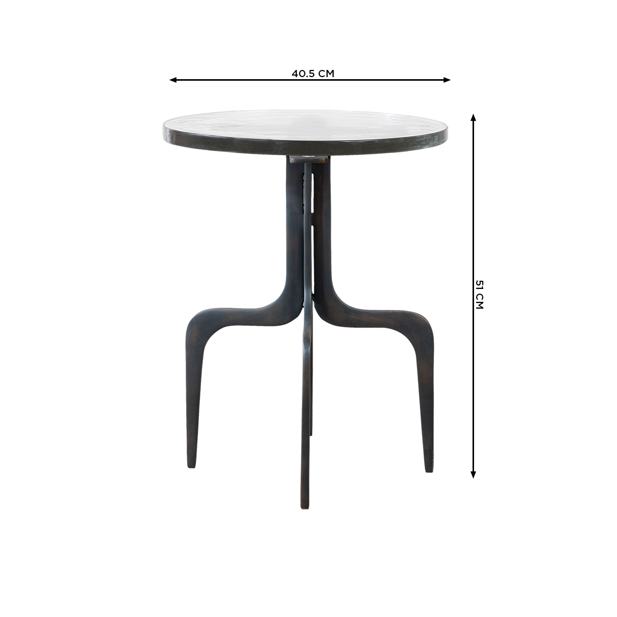 Carlo Side Table With Glass Top