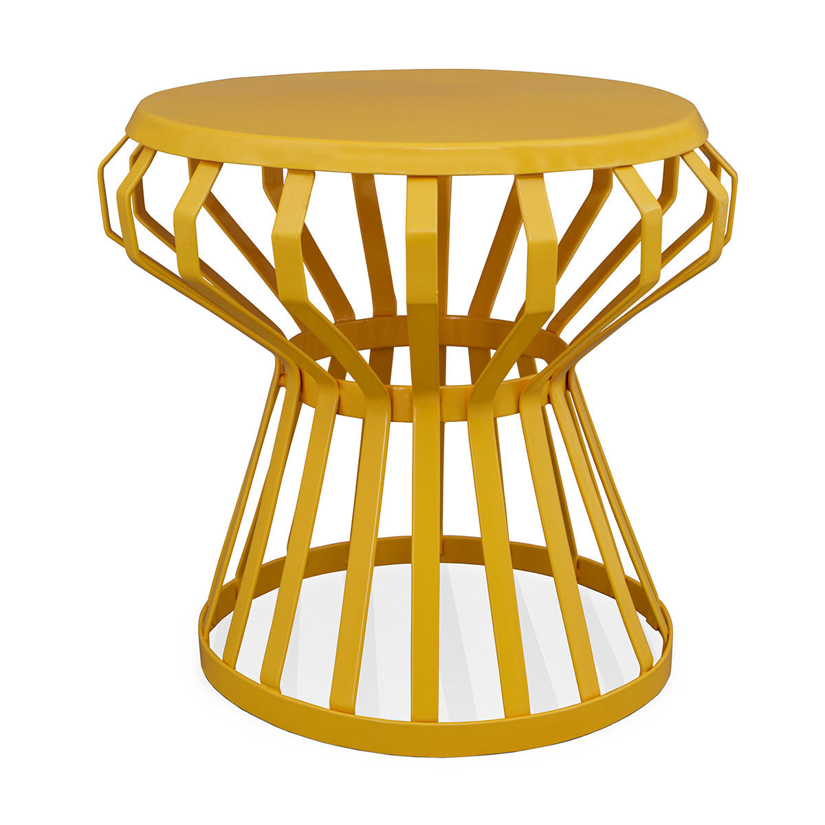 Strixton Striped End Table -  YELLOW - IAAH