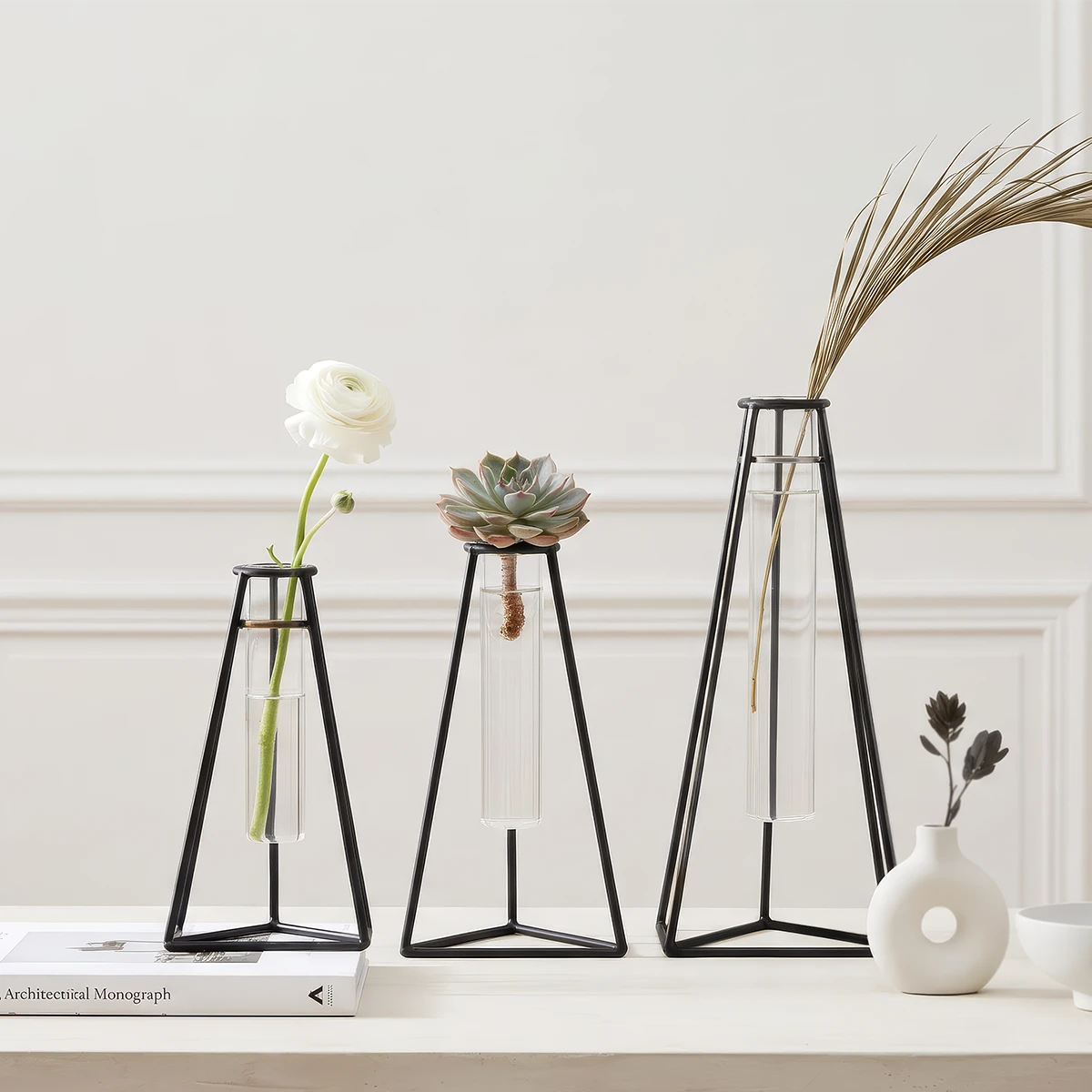 Concave Glass Tube Vase