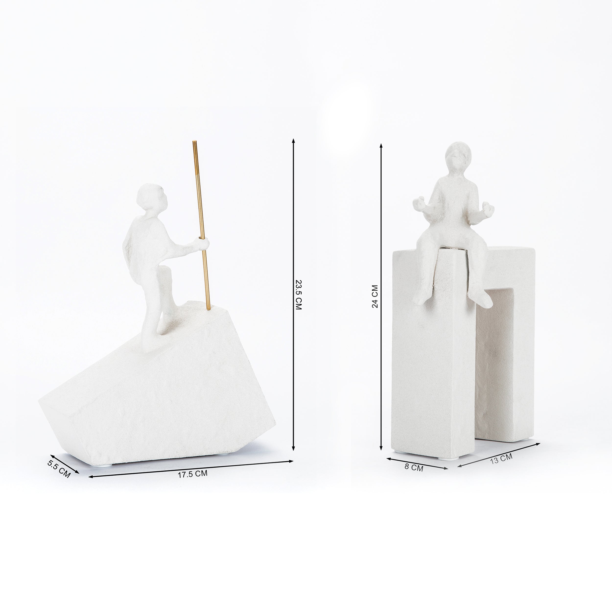 Man Sculpture Bookend