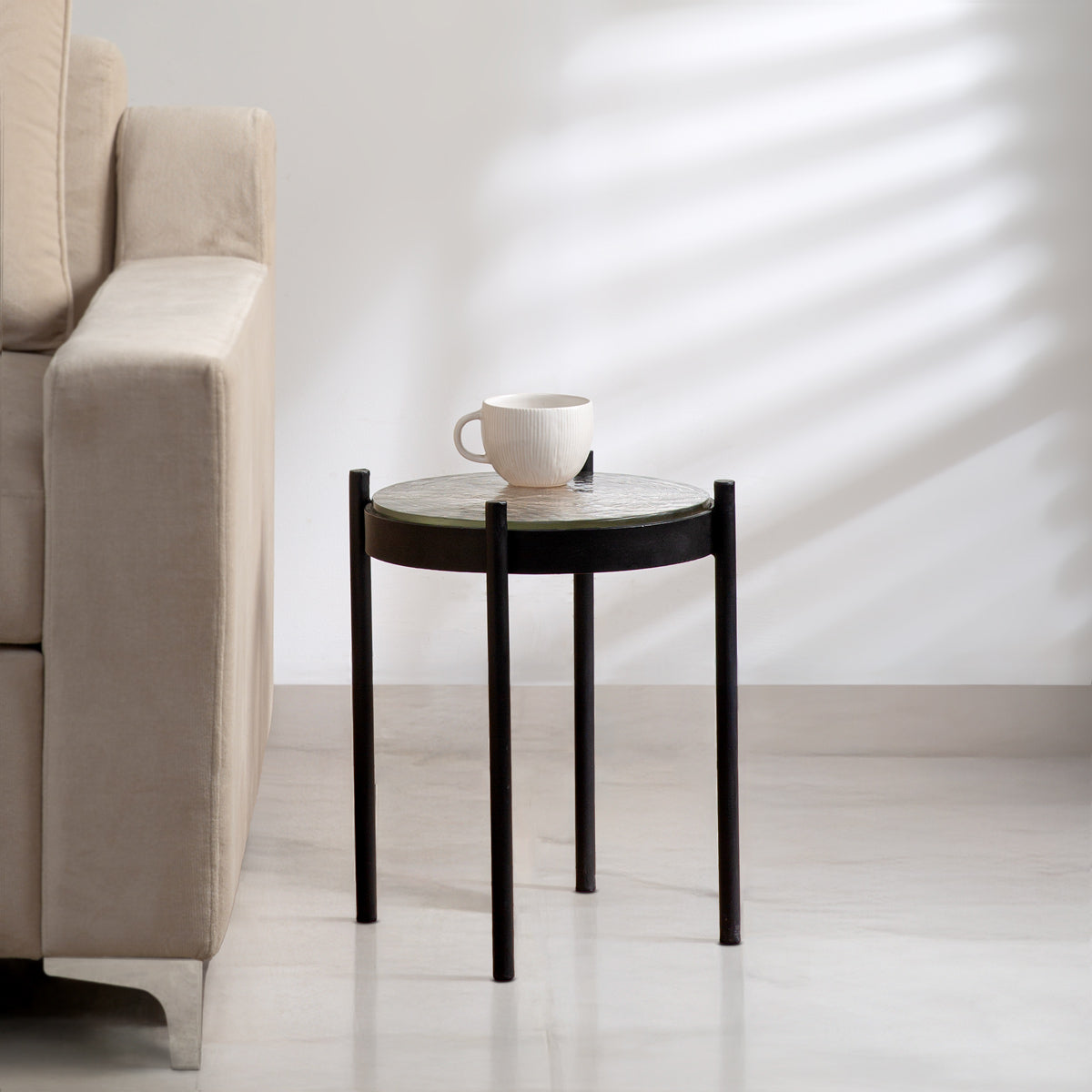 Glass Brick Side Table