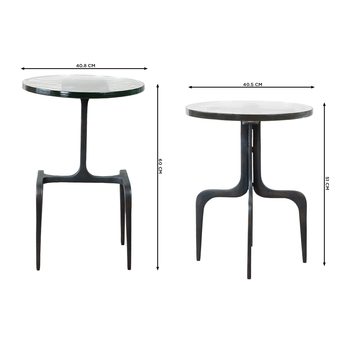 Carlo Side Table With Glass Top