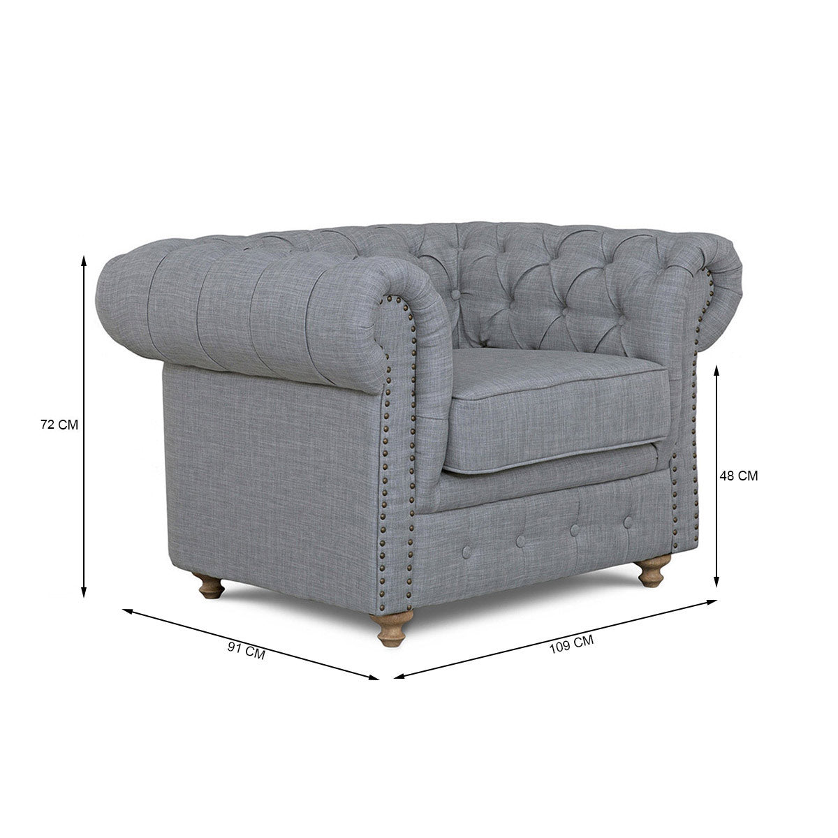 Delron Chesterfield Sofa -  - IAAH