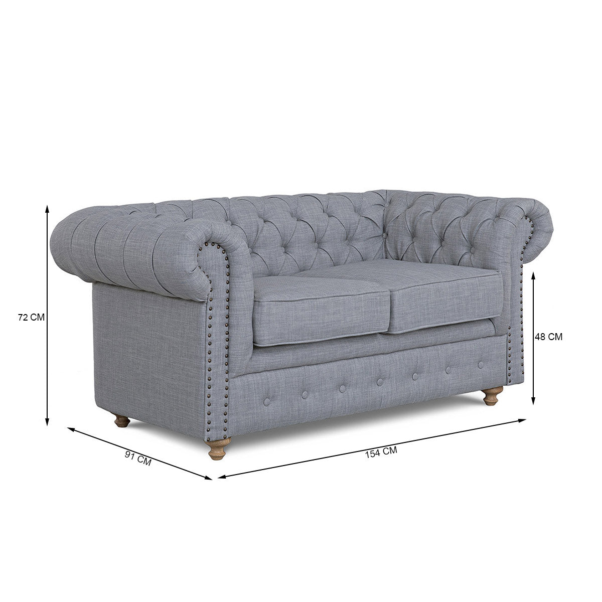 Delron Chesterfield Sofa -  - IAAH