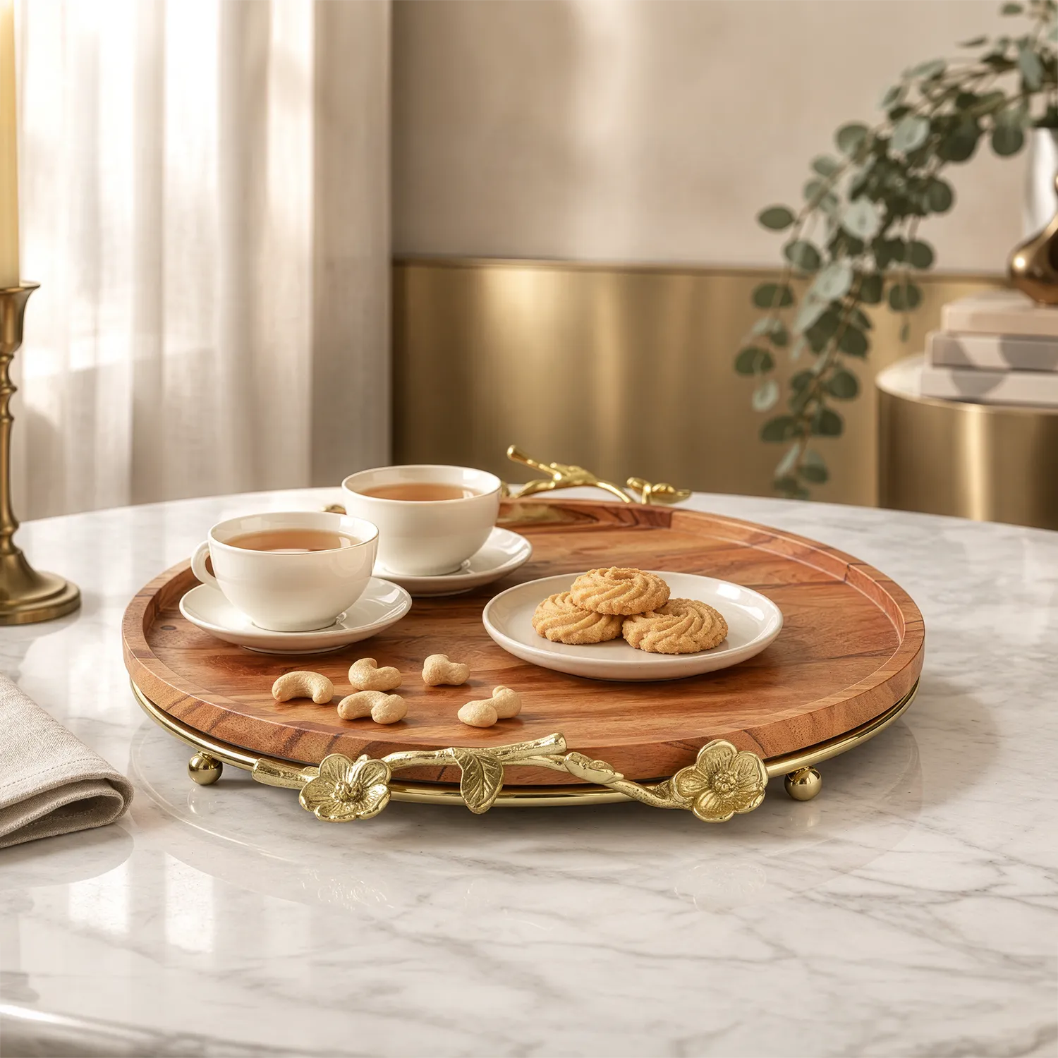 Wooden Leaf Platter