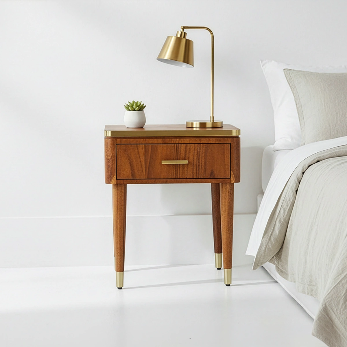 Parquet Bedside Table