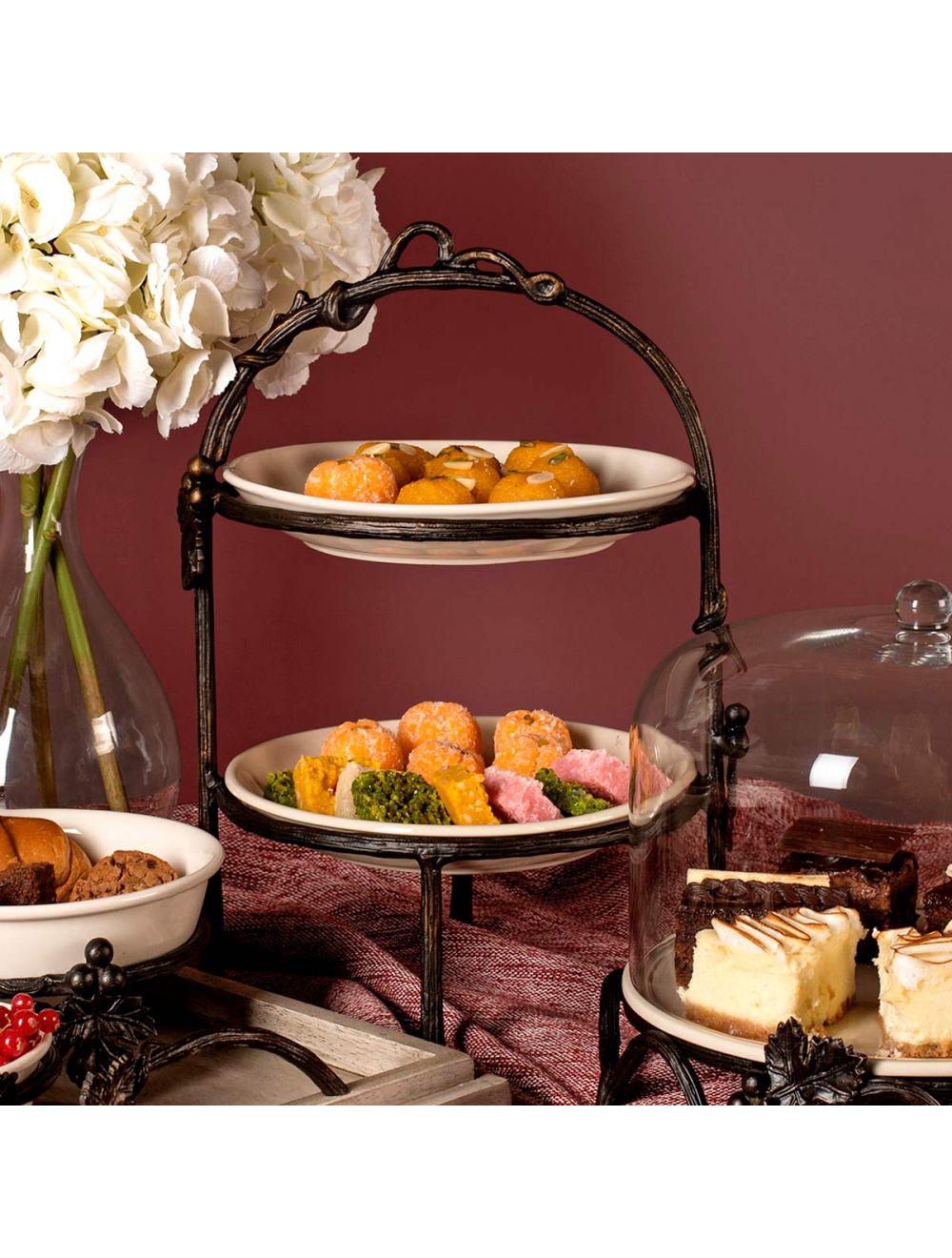 Arbor Two Tier Pastry Stand-IAAH