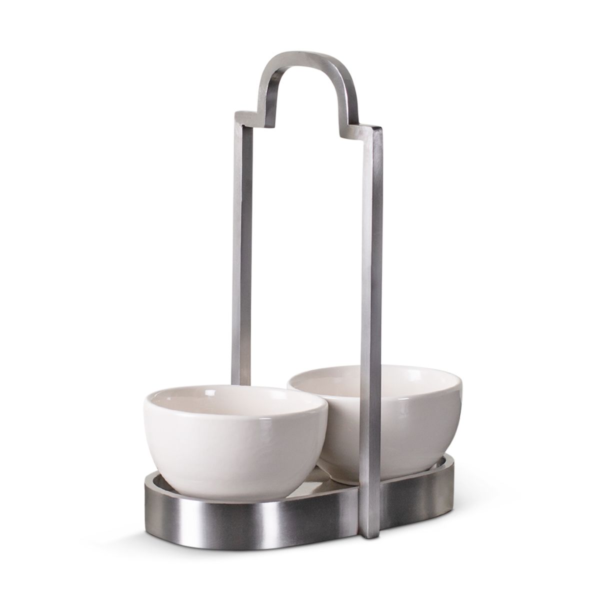 Arnaut Ceramic Bowls with Scalloped Stand-IAAH