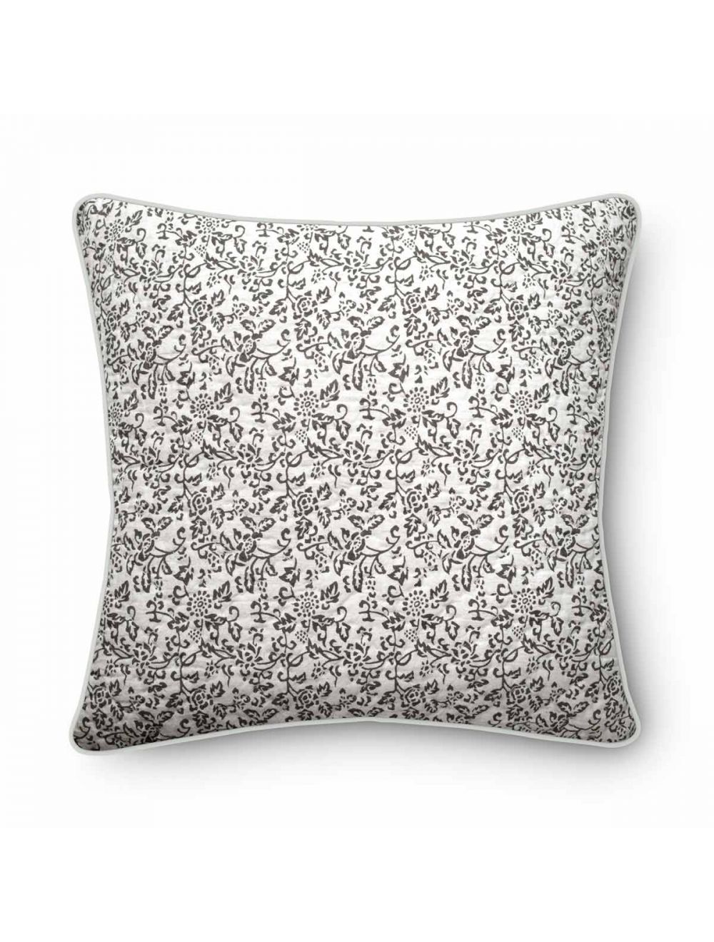 Block Printed Floral Cushion-IAAH