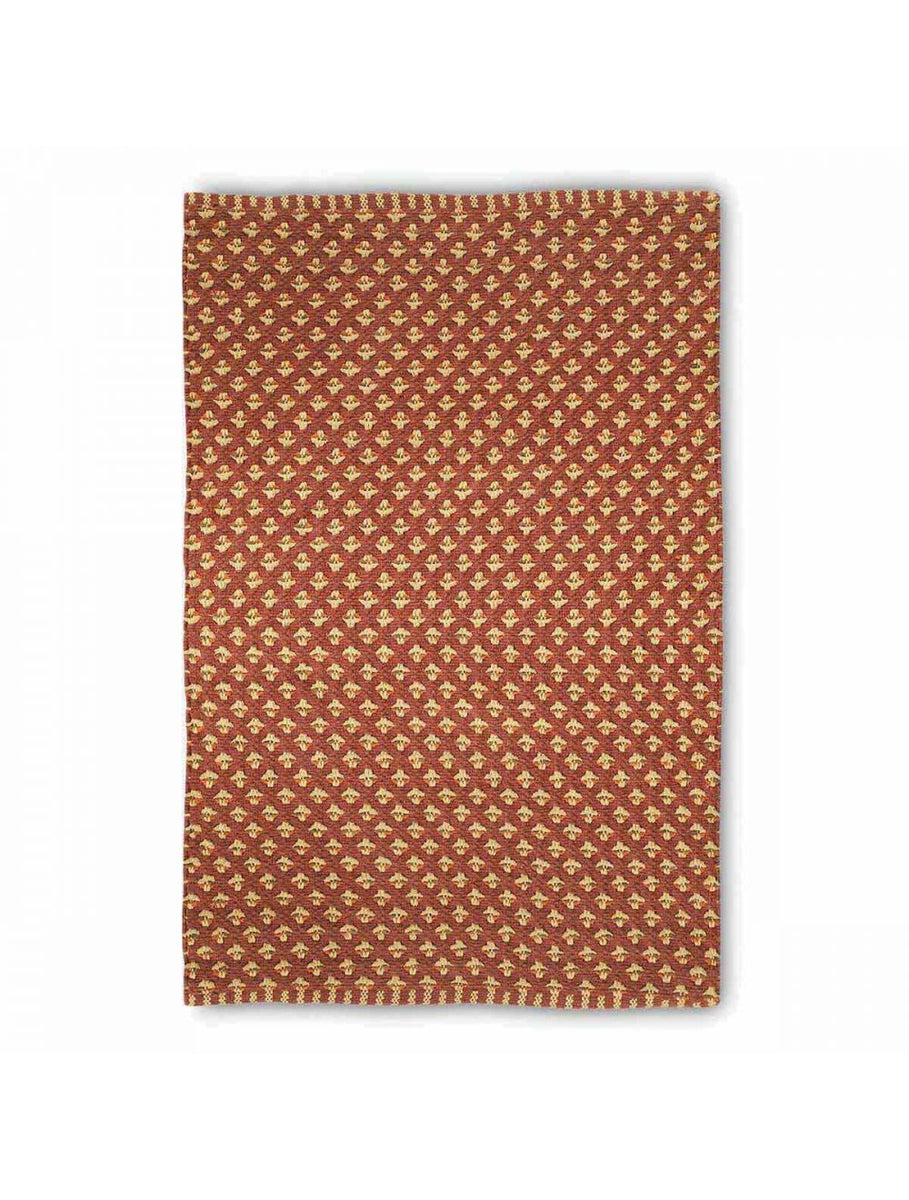 Pebbled Cotton Rust Floor Mat | Handwoven Comfort & Style – IAAH