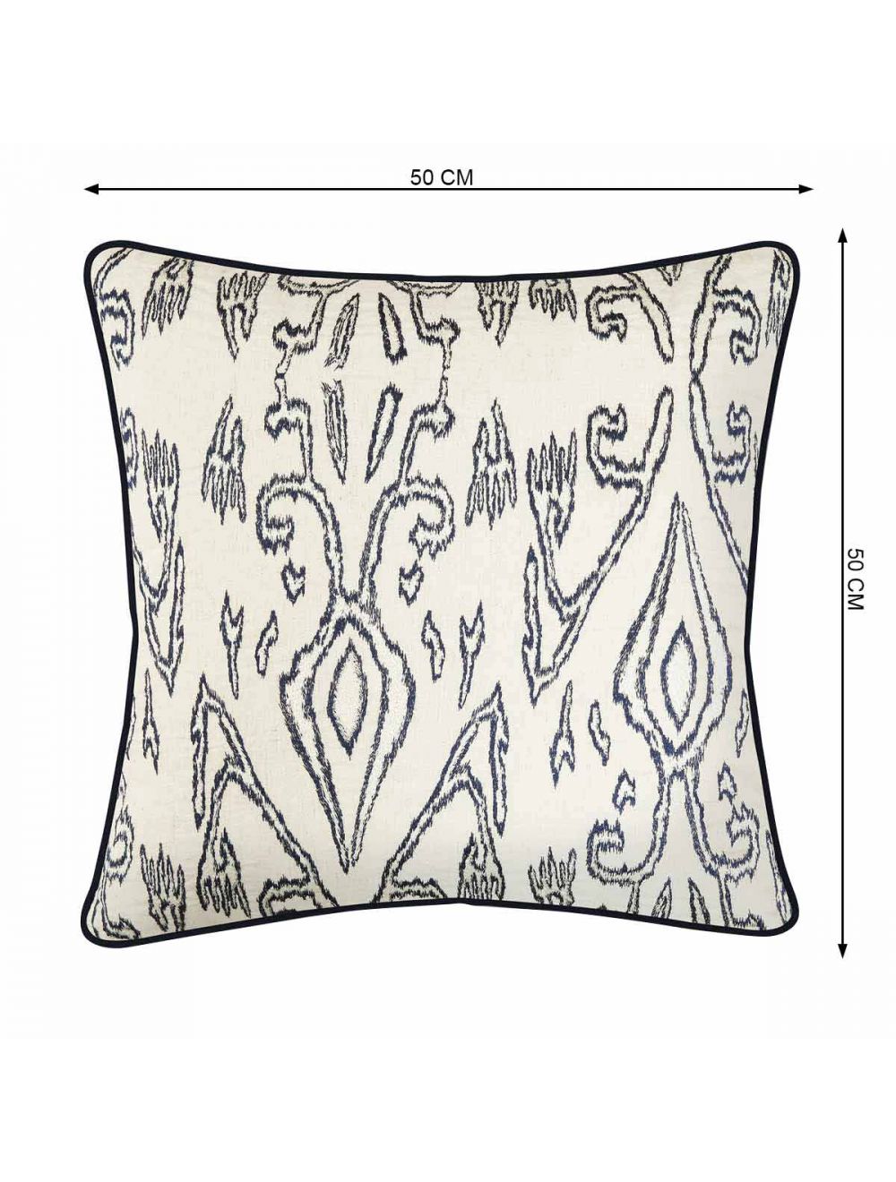 Embroidered Ikat Cushion-IAAH