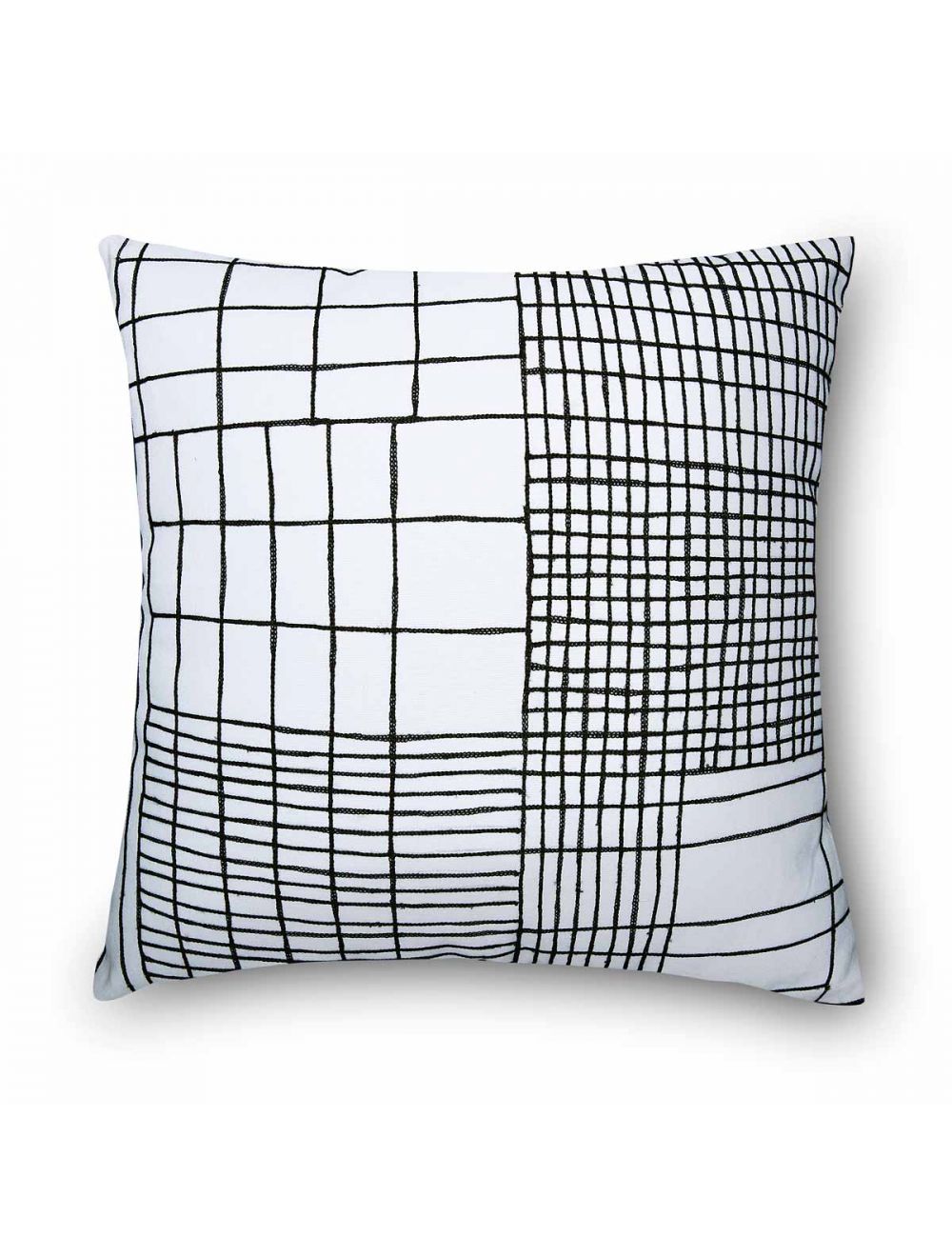 Embroidered Grid Cushion-IAAH