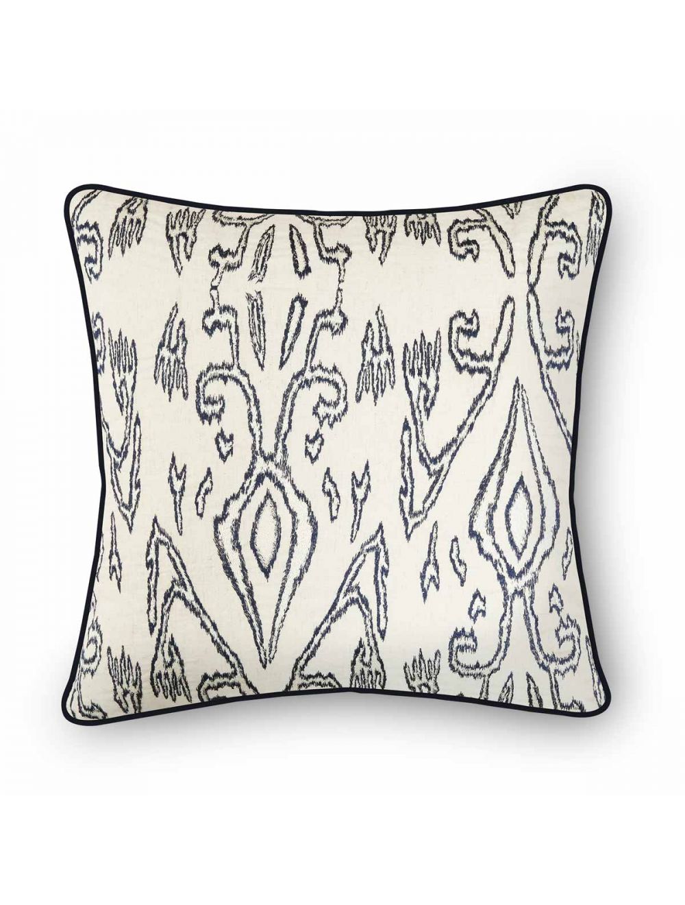 Embroidered Ikat Cushion-IAAH