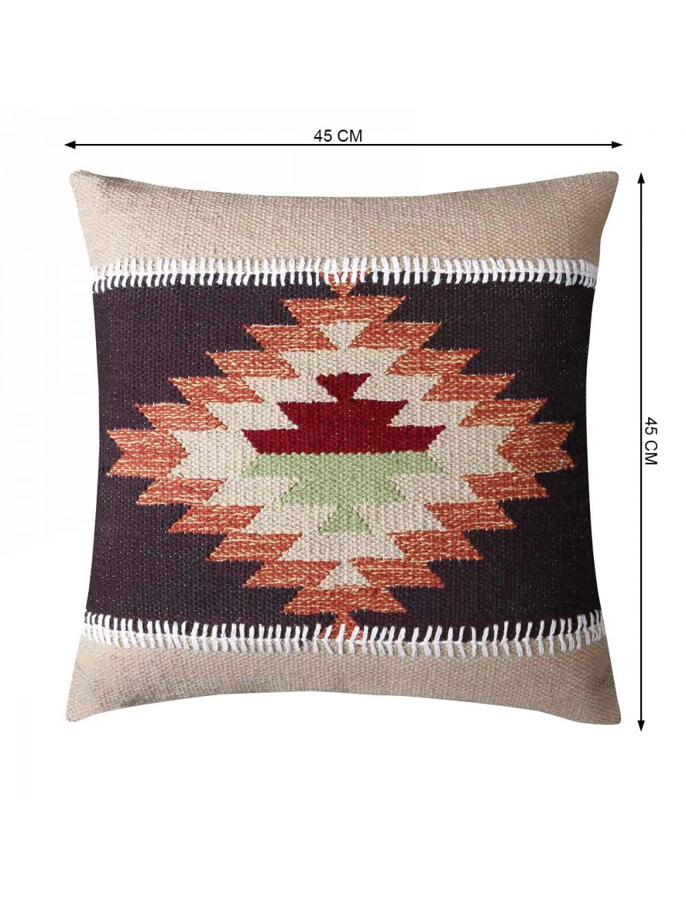 Geometric Kilim Cushion-IAAH