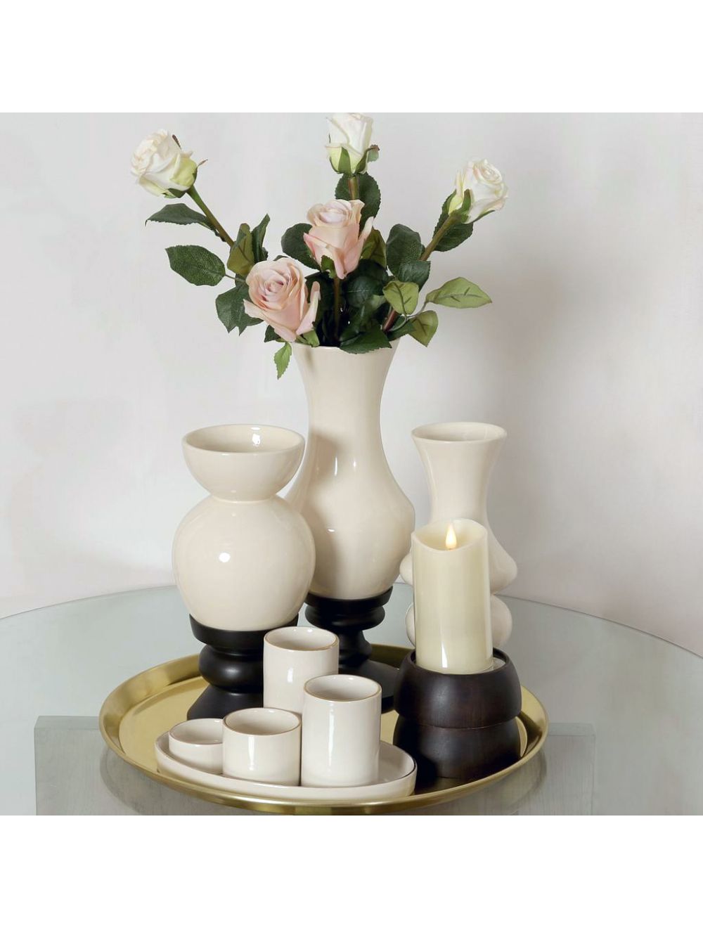 Ivory Ceramic Vase-IAAH