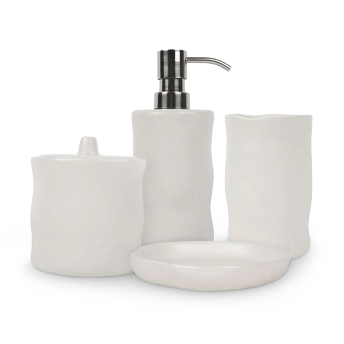 Jean Textured Bathroom Set of 4-IAAH