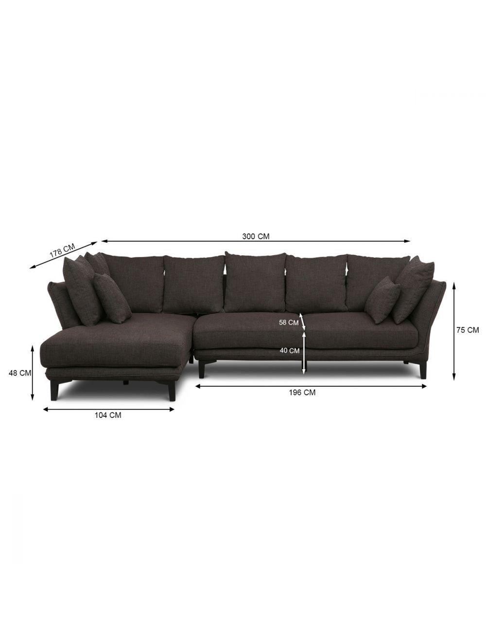 Brookline Sectional Sofa-IAAH