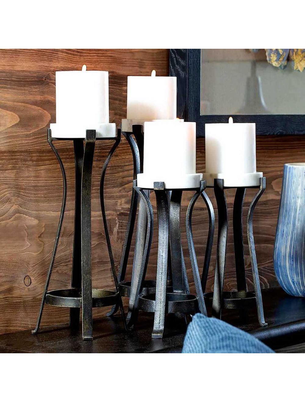 Piatto Bronze Pillar Holder