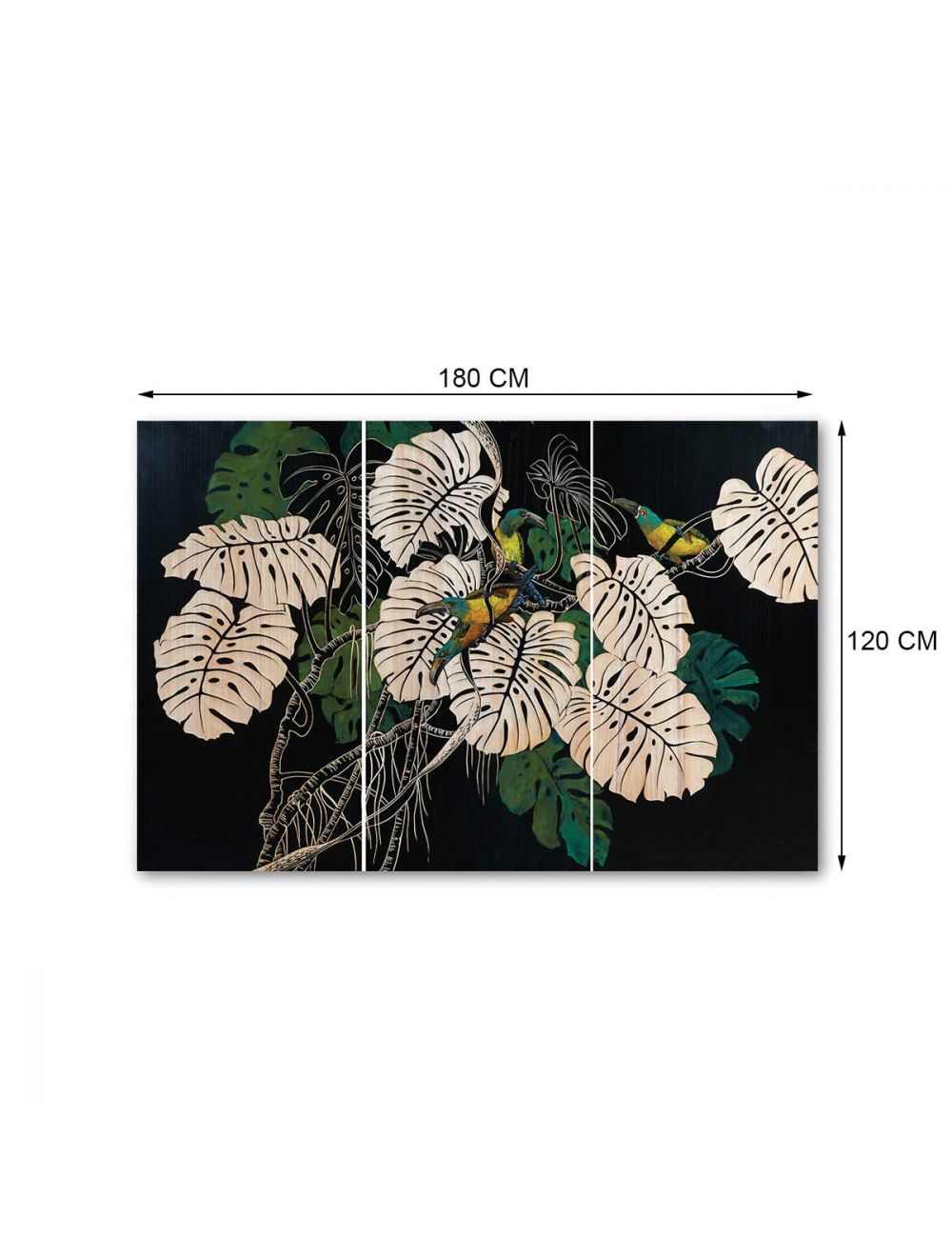 Monstera Wall Art - Set Of 3 Panels